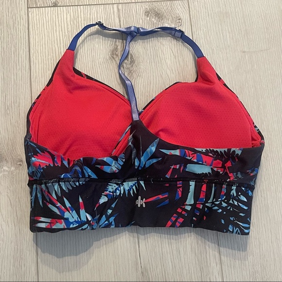 KYODAN Black Floral Print T-Back Sports Bra with Removable Padding Size S - Picture 5 of 10